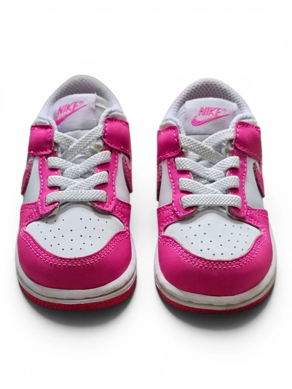 Nike Pink & White Low Top Sneakers Size 5C